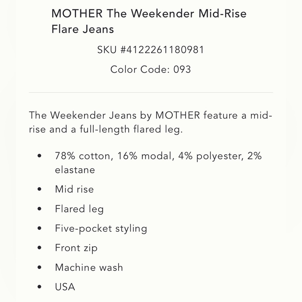 MOTHER The Weekender Fray Jeans Size 32 NWT - Picture 5 of 14
